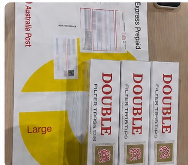 Packed customer order ready for shipping