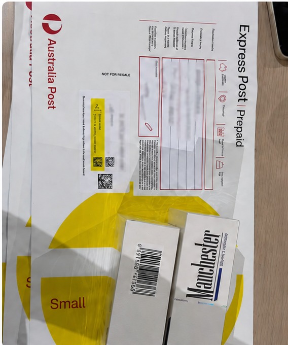 Real customer order shipped from Sydney